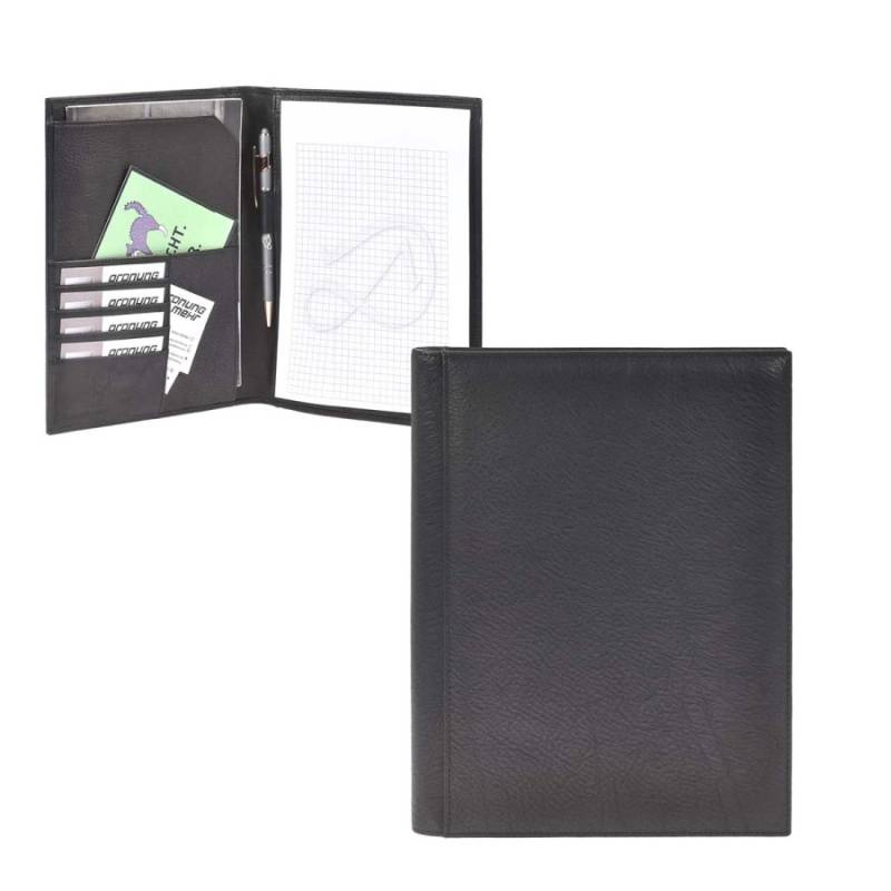Schreibmappe Leder A5 "Tucholsky" schwarz Sonnenleder 801-240-02 von Sonnenleder