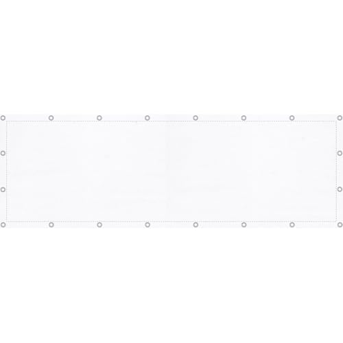 Sonnenmax® Balkon Sichtschutz wetterfest als Balkonumrandung oder Balkonumspannung (85x400cm, Einfarbig White) von Sonnenmax