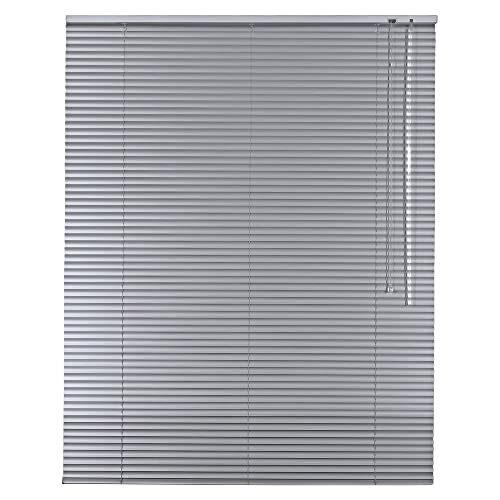 Alu Jalousie Aluminium Jalousette in Farbe Silber - Breite 40 bis 240 cm - Höhe 130/175 / 220 cm - Tür Fenster Rollo Jalousette Aluminium Fensterjalousie Lamellen Metall (120 x 175 cm) von Sonnenschutz-HH