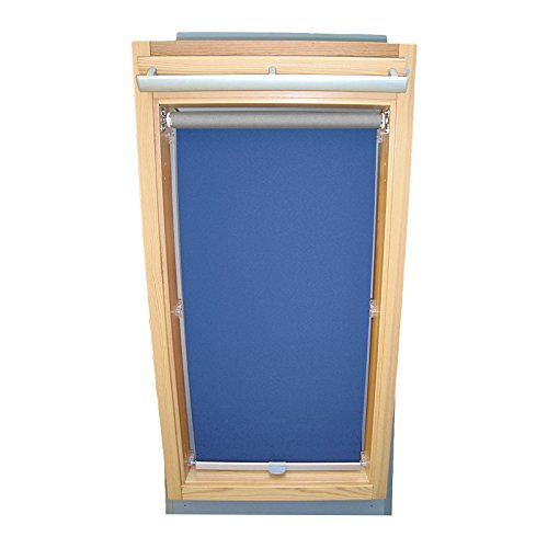 Hochwertiges Abdunkelungsrollo Rollo Thermo blau für Velux DKL/DKU/RHL/RHU-EP GGU,GPU,GHU,GTU MK10 ALU // Verdunkelungsrollo/Verdunkelungs-Rollo/Fensterrollo von Sonnenschutz-HH