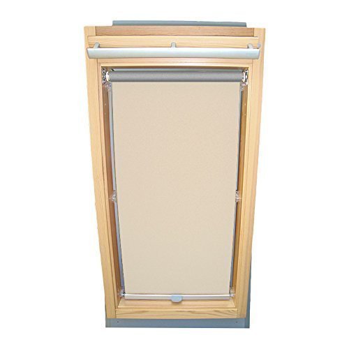 Sonnenschutz-HH Hochwertiges Abdunkelungsrollo Rollo Thermo Creme für Velux DG/RG-EP VL,VG,VX 045 ALU // Verdunkelungsrollo/Verdunkelungs-Rollo/Fensterrollo von Sonnenschutz-HH