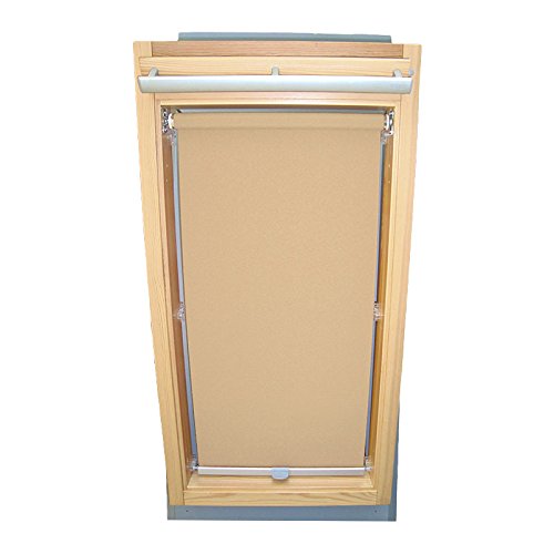 Hochwertiges Sichtschutzrollo Rollo für Velux RHL/RHU-EP GGU,GPU,GHU,GTU P06 beige-karamell // Sichtschutzrollo/Sichtschutz-Rollo/Fensterrollo von Sonnenschutz-HH