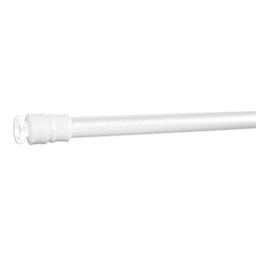 Klemmstange Klemmfix Flex für Scheibengardine Länge 60-90 cm Farbe weiß Fenster Gardine mit Schraubtechnik Ø 6/8 mm - ohne bohren von Sonnenschutz-HH