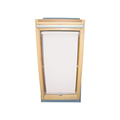 Rollo für VELUX Dachfenster Abdunkelungsrollo für TYP GGL/GPL - 610 oder S10 - Farbe weiss - mit Haltekrallen von Sonnenschutz-HH