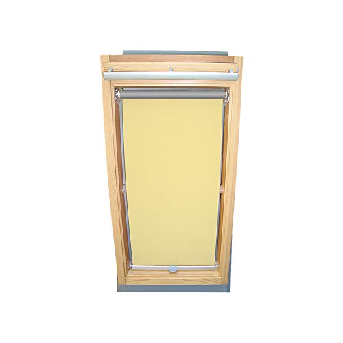 Rollo für VELUX Dachfenster THERMO Alu-Rückseite Dachfensterrollo für TYP GGL/GPL - 606 oder S06 - Farbe Hellgelb - mit Haltekrallen Rollo für VELUX Dachfenster THERMO Alu-Rückseite Dachfensterrollo für TYP GGL/GPL - 606 oder S06 - Farbe Hellgelb - mit Haltekrallen von Sonnenschutz-HH