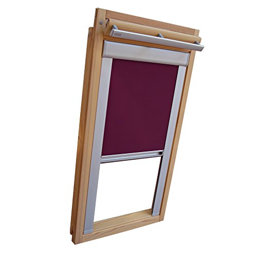 Sichtschutz-Rollo für VELUX Dachfenster für TYP GGL/GPL/GGU/GPU - F04 - Farbe lila - mit Aluminium Seitenschienen von Sonnenschutz-HH