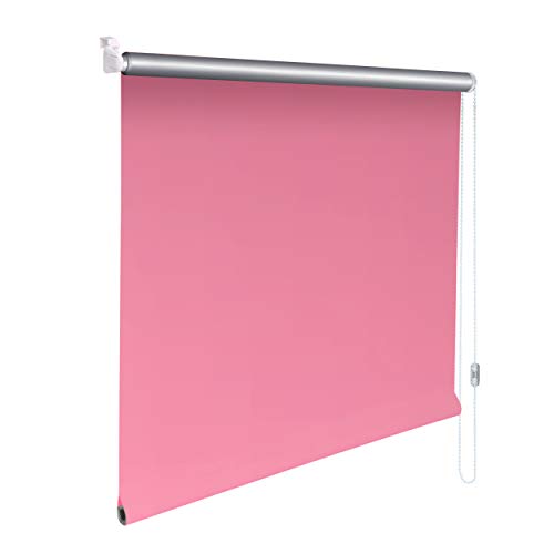 Sonnenschutz-HH® - Mini Thermo Verdunkelungsrollo Thermorollo Minirollo Rollo KLEMMFIX Seitenzugrollo Kettenzugrollo inkl. Klemmträger ohne Bohren - Außenmaß Breite 75 x 160 cm Höhe - rosa von Sonnenschutz-HH