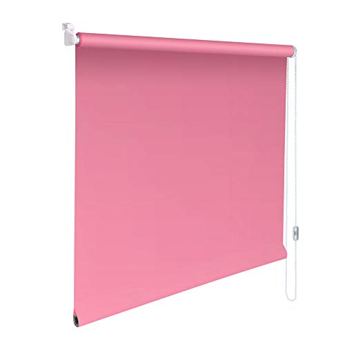 Sonnenschutz-HH® - Mini Verdunkelungsrollo Abdunkelungsrollo Minirollo Rollo KLEMMFIX Seitenzugrollo Kettenzugrollo inkl. Klemmträger ohne Bohren - Außenmaß Breite 140 x 150 cm Höhe - rosa von Sonnenschutz-HH
