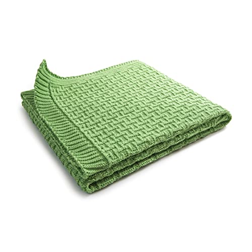 Sonnenstrick Babydecke-Baumwolle - Kuscheldecke, Schmusedecke und Schlafdecke - Bio-Baumwolle aus biologischem Anbau - wärmende und weiche, kratzfreie Decke 100 x 90 cm (Grün) von Sonnenstrick