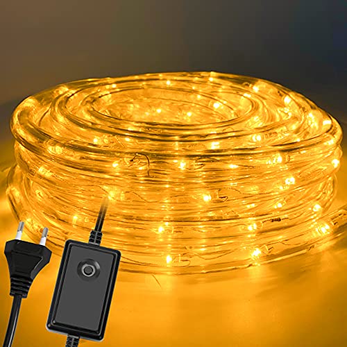 Sonnewelt 10M LED Lichterschlauch, 240 LEDs Mit Timer, Wasserfester Lichtschlauch Außen Warmweiß, Speicherfunktion für Innen Außen Party Sonnewelt 10M LED Lichterschlauch, 240 LEDs Mit Timer, Wasserfester Lichtschlauch Außen Warmweiß, Speicherfunktion für Innen Außen Party von Sonnewelt