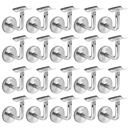 Sonnewelt 20 Stück Edelstahl Handlaufträger Handlaufhalter Edelstahl Ø50 handlaufstütze Geländer Wand handlauf halterung Handlauf Befestigung für Wandbefestigungen/Stützung (Silber) von Sonnewelt