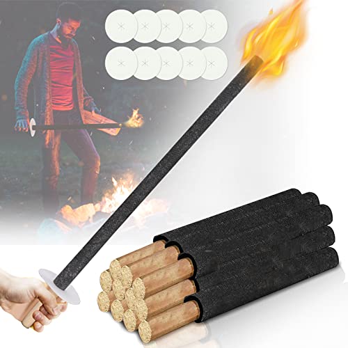 Sonnewelt 25 Pcs Fackeln aus natürlichem Wachs, Wachsfackeln Brennzeit 90 min Premium mit Extra Langem Griff, fackeln für fackelwanderung Outdoor Sonnewelt 25 Pcs Fackeln aus natürlichem Wachs, Wachsfackeln Brennzeit 90 min Premium mit Extra Langem Griff, fackeln für fackelwanderung Outdoor von Sonnewelt
