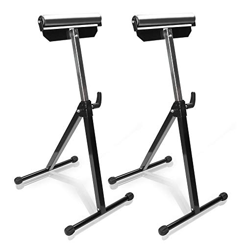 Sonnewelt 2er Set Rollenbock, 68-108CM Höhenverstellbar Rollbock, klappbar Rollenständer, Unterstellbock, Klappbock mit Antirutschfüßen, Stützbock bis 90 kg von Sonnewelt
