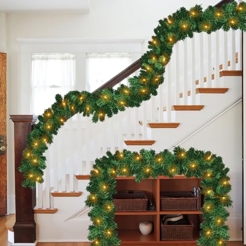 Sonnewelt 2er Weihnachtsgirlande 5M,Tannengirlande grün mit Beleuchtung 100 LEDs,Warmweiß, für Inneneinrichtung Kamin Treppe Wand Tür für Innen und Außen Treppengeländer Weihnachtsbaum Sonnewelt 2er Weihnachtsgirlande 5M,Tannengirlande grün mit Beleuchtung 100 LEDs,Warmweiß, für Inneneinrichtung Kamin Treppe Wand Tür für Innen und Außen Treppengeländer Weihnachtsbaum von Sonnewelt