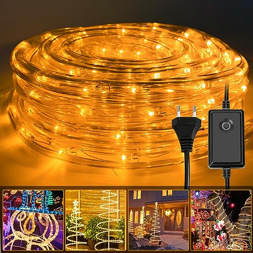 Sonnewelt 30M 720 LEDs Lichterschlauch mit Timer, LED Schlauch Lichterkette 8 Modi und Helligkeit, Lichtschlauch Wasserdicht, LED Schlauch Außen Ideal für Aussen Deko Party, Gelb Sonnewelt 30M 720 LEDs Lichterschlauch mit Timer, LED Schlauch Lichterkette 8 Modi und Helligkeit, Lichtschlauch Wasserdicht, LED Schlauch Außen Ideal für Aussen Deko Party, Gelb von Sonnewelt