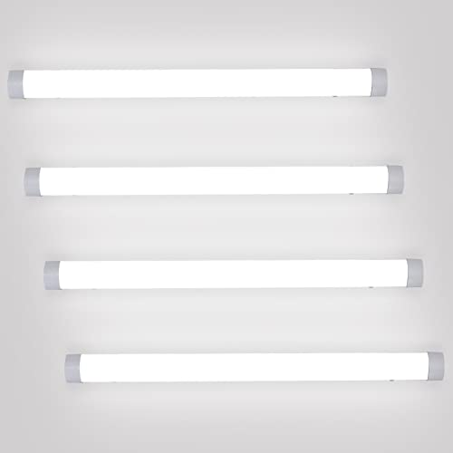 Sonnewelt 4 * 150cm LED Feuchtraumleuchte, 48W IP65 Wasserdicht Led Röhre, Feuchtraumlampe Neutralweiß 4000K Sehr Hell, Wannenleuchte für Bad Büro Garage Werkstatt von Sonnewelt