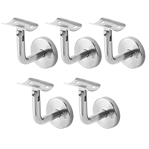 Sonnewelt 5 Stück Edelstahl Handlaufträger Handlaufhalter Edelstahl Ø50 handlaufstütze Geländer Wand handlauf halterung Handlauf Befestigung für Wandbefestigungen/Stützung (Silber) von Sonnewelt