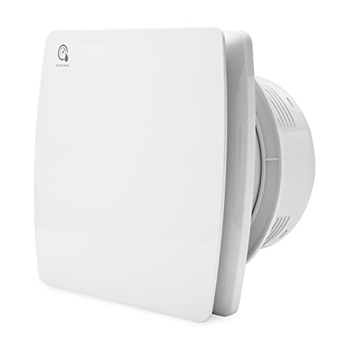 Sonnewelt Badlüfter 100mm Abluftventilator mit Feuchtigkeitssensor Abluftventilator einstellbarer Nachlaufzeit,mit Timing Wandventilator Küche WC Bad -100mm weiß badlüfter von Sonnewelt