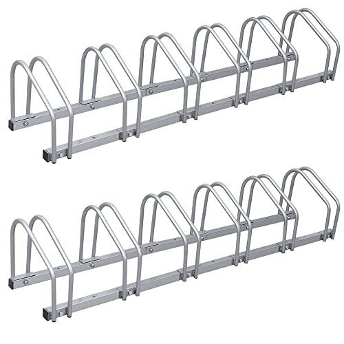 Sonnewelt Fahrrad Ständer Fahrradaufhängung Radständer Hinterbauständer Fahrradhalter Boden Aufstellständer aus Verzinkt Metall für 6 Fahrräder, 2 Stück Sonnewelt Fahrrad Ständer Fahrradaufhängung Radständer Hinterbauständer Fahrradhalter Boden Aufstellständer aus Verzinkt Metall für 6 Fahrräder, 2 Stück von Sonnewelt
