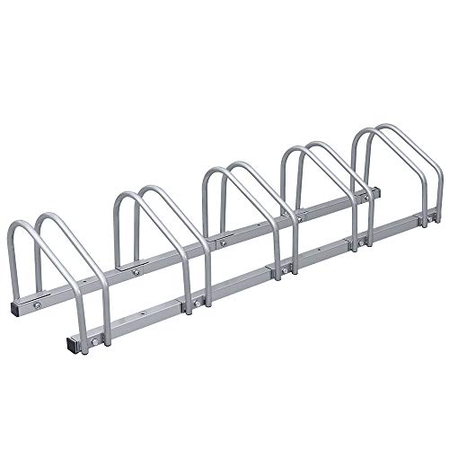 Sonnewelt Fahrradständer Bicycle Stand Boden Aufstellständer Aufstellständer Mehrfachständer Bodenständer Fahrradhalter für Wandmontage Geeignet für 5 Fahrräder, 1 Stück von Sonnewelt