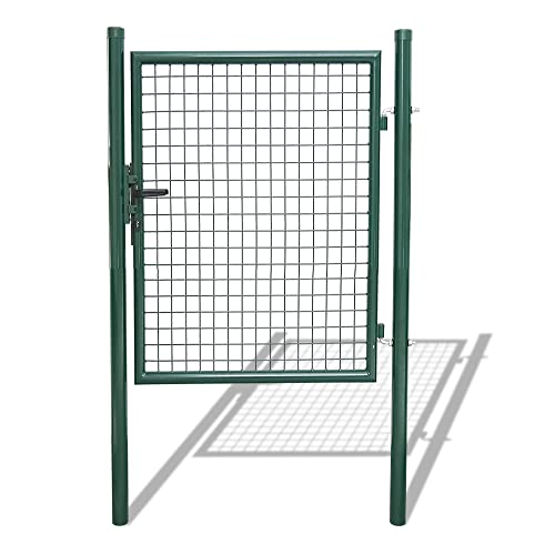 Sonnewelt Gartentor Gartentür Grün Hoftor Zauntür Tor Inkl. Schloss 100 x 100 cm Zauntor Garten Gartenpforte Gitterzaun von Sonnewelt