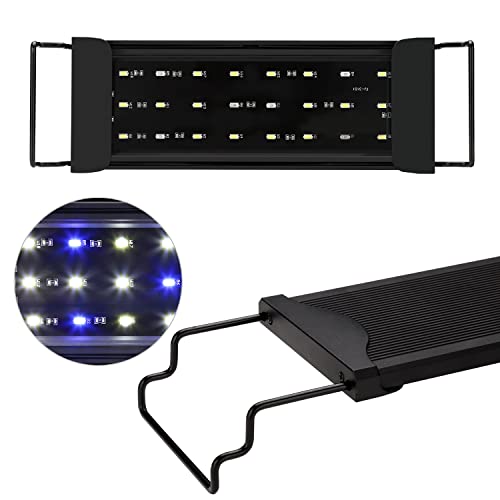 Sonnewelt LED Aquarium Beleuchtung,10W Aquariumbeleuchtung Lampe Weiß Blau Licht Aquarium Lampe mit Verstellbarer Halterung für 35-50cm Süßwasser-Aquarien von Sonnewelt