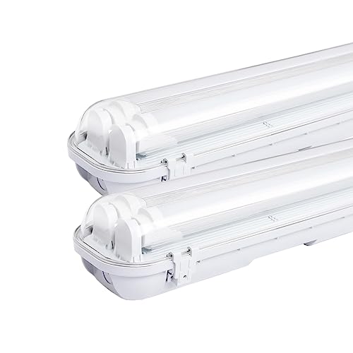 Sonnewelt LED Feuchtraumleuchte 60cm 2er 6000K Kaltweiß 2x 9W Röhre 1800lm IP65 Wasserfest T8 Werkstattlampe Röhrenlampe Komplett Wannenleuchte Leuchte für Garage Keller Büro Warenhaus Sonnewelt LED Feuchtraumleuchte 60cm 2er 6000K Kaltweiß 2x 9W Röhre 1800lm IP65 Wasserfest T8 Werkstattlampe Röhrenlampe Komplett Wannenleuchte Leuchte für Garage Keller Büro Warenhaus von Sonnewelt