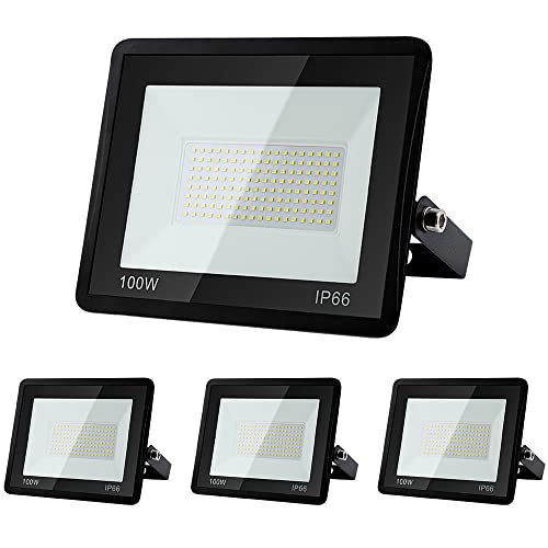 Sonnewelt LED Strahler Außen Fluter 4er 100W Aussenstrahler 8500lm Flutlicht 6000k Kaltweiß IP66 Wasserdicht Außenstrahler für Sportplatz Rasenflächen Hinterhof Auffahrt Garage Flur Garten Sonnewelt LED Strahler Außen Fluter 4er 100W Aussenstrahler 8500lm Flutlicht 6000k Kaltweiß IP66 Wasserdicht Außenstrahler für Sportplatz Rasenflächen Hinterhof Auffahrt Garage Flur Garten von Sonnewelt