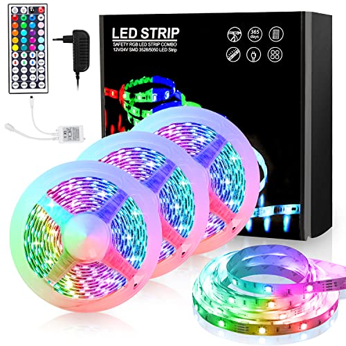 Sonnewelt LED Strip 30M,RGB SMD 5050 LED Streifen Selbstklebend,Farbwechsel Led Band mit 44 Tasten Fernbedienung rgb LED lichterketteLeiste für die Beleuchtung von Haus,Party,Küche,TV von Sonnewelt