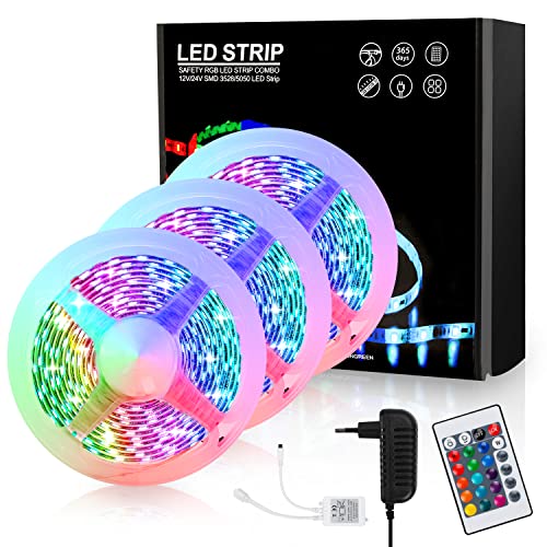 Sonnewelt LED Strip 30M,RGB SMD 5050 LED Streifen Selbstklebend,Farbwechsel Led Band mit Fernbedienung rgb LED lichterketteLeiste für die Beleuchtung von Haus,Party,Küche,TV Hintergrundbeleuchtung von Sonnewelt