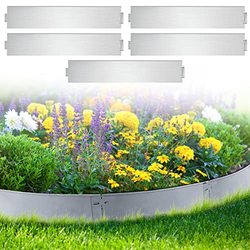 Sonnewelt Rasenkante,5m 10m 15m 20m 25 30m 35m 40m 45m 50m Rasenkante Metall,verzinkt Beeteinfassung Frei zu Biegen,Garten Rasenkante, kann für Hof,Garten,Bauernhof(Länge 10m - Höhe 18cm) von Sonnewelt