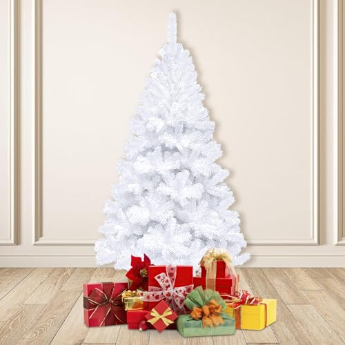 Sonnewelt Weiß Künstlicher Weihnachtsbaum 120cm mit Plastikständer PVC,unechter Tannenbaum mit 220 Spitzen, eine weihnachtliche Atmosphäre zu schaffen. Sonnewelt Weiß Künstlicher Weihnachtsbaum 120cm mit Plastikständer PVC,unechter Tannenbaum mit 220 Spitzen, eine weihnachtliche Atmosphäre zu schaffen. von Sonnewelt