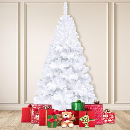 Sonnewelt Weiß Künstlicher Weihnachtsbaum 210cm mit Metallständer Material PVC,unechter Tannenbaum mit 900 Spitzen, eine weihnachtliche Atmosphäre zu schaffen. Sonnewelt Weiß Künstlicher Weihnachtsbaum 210cm mit Metallständer Material PVC,unechter Tannenbaum mit 900 Spitzen, eine weihnachtliche Atmosphäre zu schaffen. von Sonnewelt