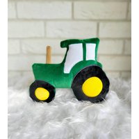 Traktor Kissen Deko-Kissen Kinderzimmer Kuschelkissen Trecker Mit Namen Personalisiert Decor Pillow von SonoVerdeBoutique