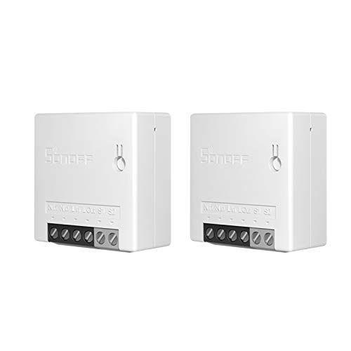 Smart lichtschalter, SONOFF MINI R2 2PCS 2-Wege wifi Intelligenter, Universelles DIY-Modul für Automatisierungslösungen in der intelligenten Haustechnik, 2.4G wifi, APP control, Alexa Supported von SONOFF