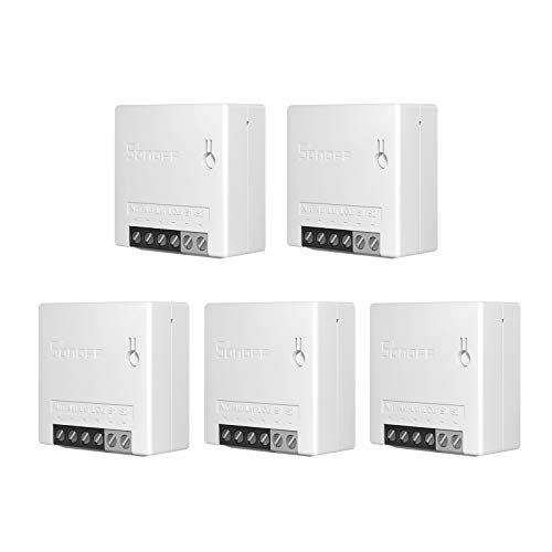 SONOFF Smart lichtschalter, MINI R2 5PCS 2-Wege wifi Intelligenter, Universelles DIY-Modul für Automatisierungslösungen in der intelligenten Haustechnik, 2.4G wifi, APP control, Alexa Supported von SONOFF
