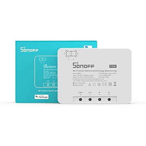 SONOFF POW R3 25A Energiemessung WiFi Smart Switch Überlastschutz Energieeinsparung Reichweite in Sprachsteuerung ewelink über Alexa von SONOFF