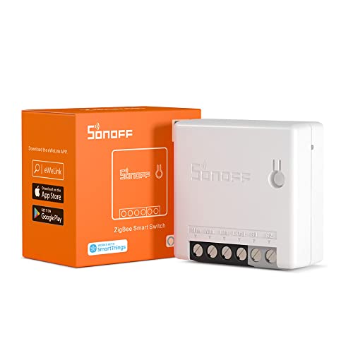 SONOFF ZBMINI ZigBee DIY Smart Switch, Verbindet die Zigbee Hub oder SmartThings Hub Zentrale zur Steuerung Aller angeschlossenen Geräte über die SmartThing APP von SONOFF