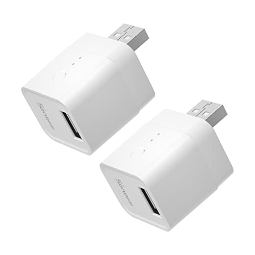 SONOFF Micro USB Smart WLAN Adapter 5 V 2Pack, Smart Switch für USB TypA Geräte, Funktioniert mit Alexa/Google Home, APP-Fernbedienungsschalter, Sprachsteuerung, Timer-Funktion, Kein Hub Erforderlich von SONOFF
