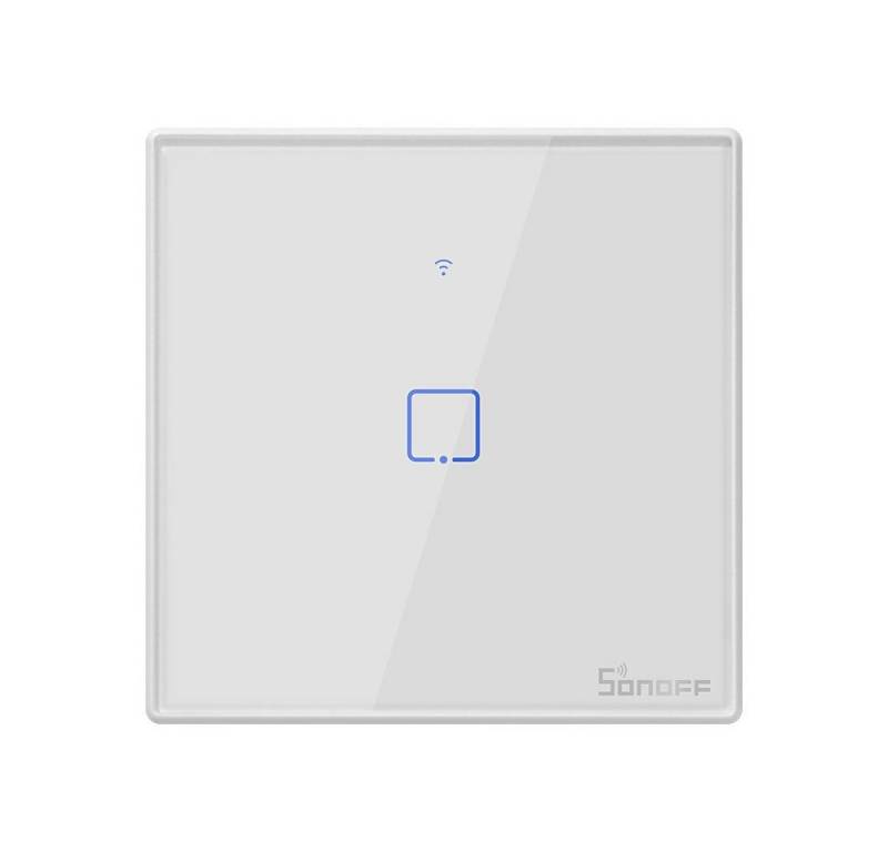 Sonoff Sonoff T2EU1C-TX Smart Wall Switch, 1-Kanal Wand-Schaltaktor, weiß, Wandtaster von Sonoff