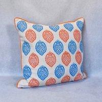 Handblock Bedrucktes Kissen - Raksana von SonomaDesignTextiles