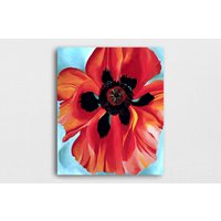 Georgia O'keeffe Kunstdruck, Kunst, Okeeffe Blumen, Rote Bedrucktes Blumengemälde, Okefe von SonshineDecorStore