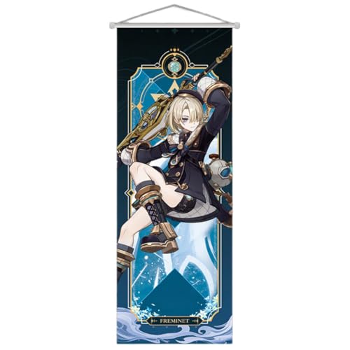 Sonsoke Anime Figur Wandkunst Poster Wandbehang Scroll Poster Leinwand Kunst Wandrahmen Schlafzimmer Dekor 70 x 25 cm (Freminet) von Sonsoke