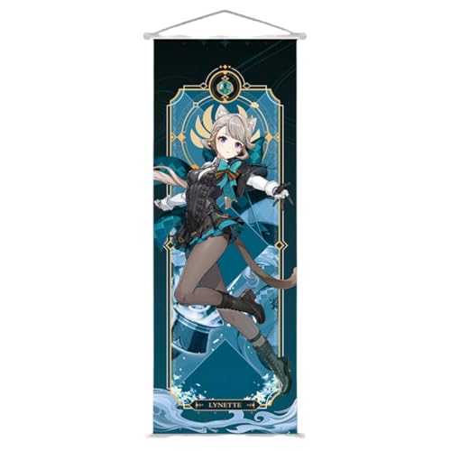 Sonsoke Anime Figur Wandkunst Poster Wandbehang Scroll Poster Leinwand Kunst Wandrahmen Schlafzimmer Dekor 70 x 25 cm (Lynette) von Sonsoke