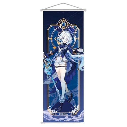 Sonsoke Anime-Wandkunst-Poster, Wandbehang, Rollposter, Leinwandkunst, Wandrahmen, Schlafzimmer-Dekor, 70 x 25 cm (Furina & Focalors) von Sonsoke