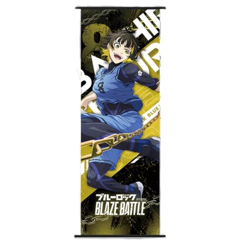 Sonsoke Blue Lock Anime Figur Wandkunst Poster Wandbehang Scroll Poster Leinwand Kunst Wandrahmen Schlafzimmer Dekor 70 x 25 cm (Bachira Meguru) von Sonsoke