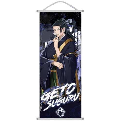 Sonsoke Fushiguro Megumi Spiel Figur Wandkunst Poster Wand hängende Scroll Poster Leinwand Kunst Wandrahmen Schlafzimmer Dekor 70x25cm (Geto Suguru 1) von Sonsoke