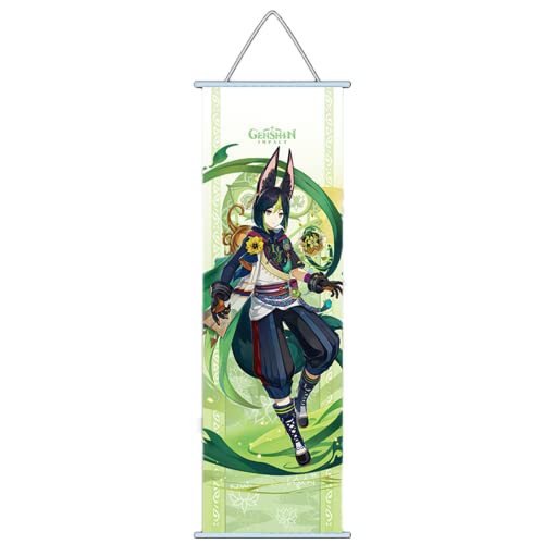 Sonsoke Genshin Impact Anime-Figur, Wand-Scroll-Poster, Spielrolle, Merch, Anime-Poster, Anime-Wanddekoration, Poster, 60 x 24 cm (Tighnari) von Sonsoke