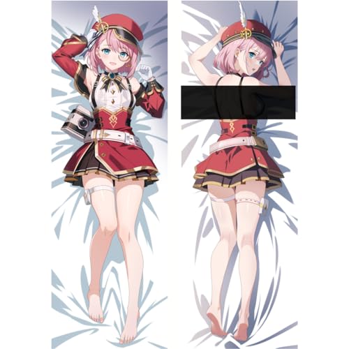 Sonsoke Genshin Impact Charlotte Kissenbezug, umarmender Kissenbezug, Anime, gefüllt, doppelseitiger Druck, Couchbezüge, 150 x 50,8 cm (Charlotte 1) von Sonsoke