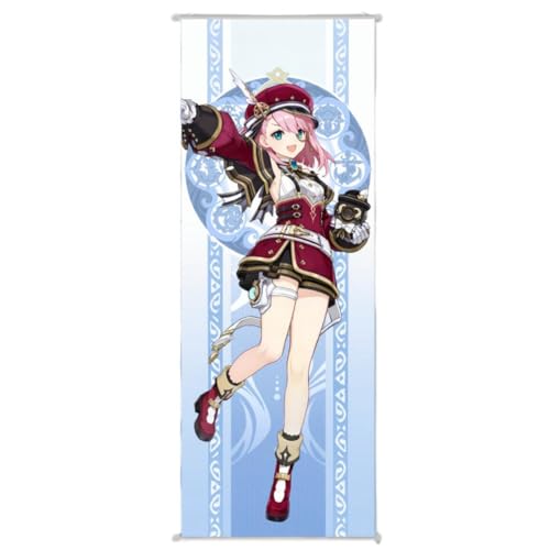 Sonsoke Genshin Impact Figure Wall Scroll Poster Game Role Merch Poster Hanger Anime Wall Decor Poster 27.5 X 9.8 Frame (Charlotte 1) von Sonsoke